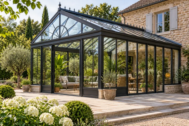 Pièce lumineuse ouverte sur le jardin